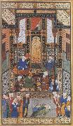 Ali She Nawat Shaykh san an overwhelmed by love when he beholds the theophany upon the countenance of the Byzantine priness upon her balcony oil painting